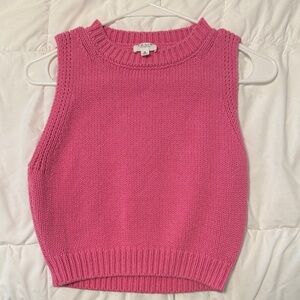 Le Lis Pink Knit Sleeveless Top